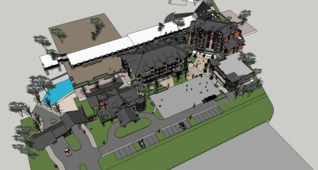 Sketchup商业模型|多层商业街,古典风格 Sketchup商业模型|多层商业街,古典风格