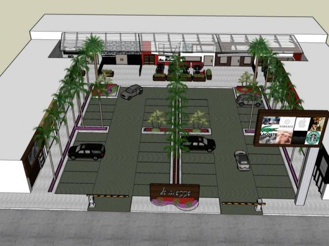 Sketchup景观模型|商业景观,现代风格 Sketchup景观模型|商业景观,现代风格