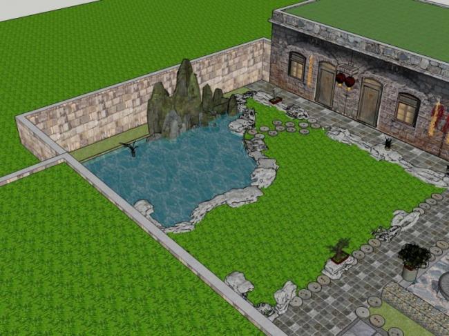 Sketchup住宅模型|窑洞,东方新古典 Sketchup住宅模型|窑洞,东方新古典