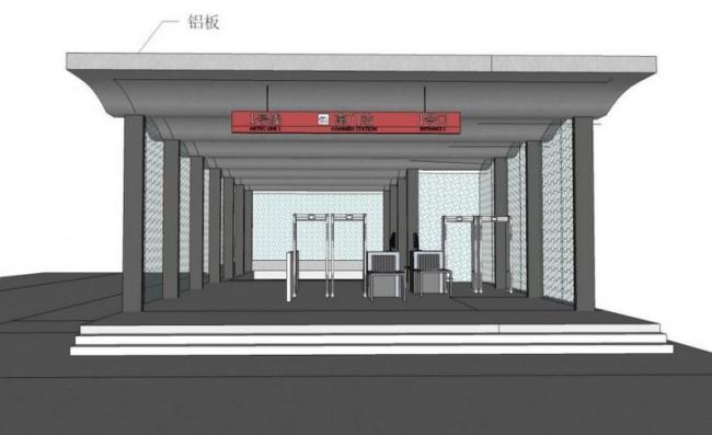 Sketchup车站路桥|地铁出入口,现代风格 Sketchup车站路桥|地铁出入口,现代风格