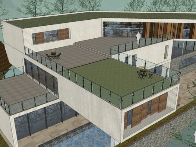 Sketchup商业模型|低层会所,现代风格 Sketchup商业模型|低层会所,现代风格