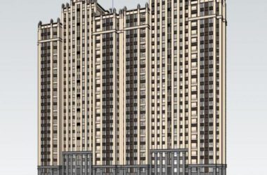 Sketchup住宅模型|高层住宅,古典风格-BIM建筑网