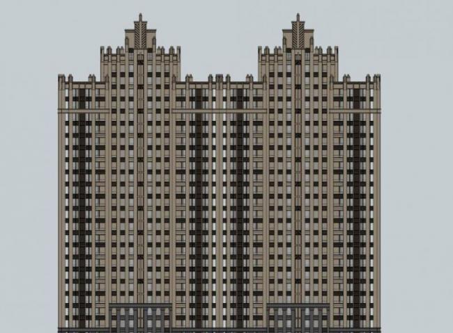 Sketchup住宅模型|高层住宅,古典风格 Sketchup住宅模型|高层住宅,古典风格