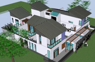 Sketchup住宅模型|合院,中式风格-BIM建筑网