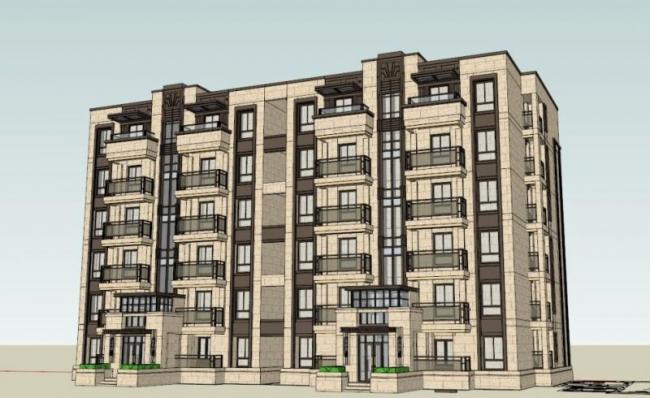 Sketchup住宅模型|多层住宅,西方古典风格 Sketchup住宅模型|多层住宅,西方古典风格