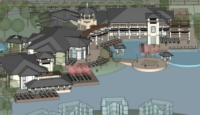 Sketchup商业模型|山地会所,古典风格 Sketchup商业模型|山地会所,古典风格