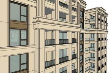Sketchup住宅模型|高层住宅,居住建筑,古典风格-BIM建筑网