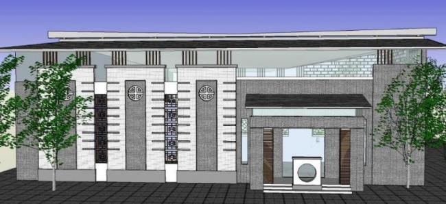 Sketchup商业模型|低层餐厅,现代中式风格 Sketchup商业模型|低层餐厅,现代中式风格