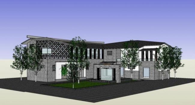 Sketchup商业模型|低层餐厅,现代中式风格 Sketchup商业模型|低层餐厅,现代中式风格