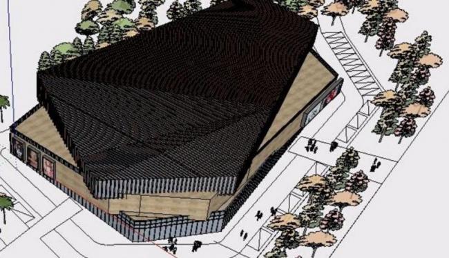 Sketchup商业模型|多层商业街,现代风格 Sketchup商业模型|多层商业街,现代风格