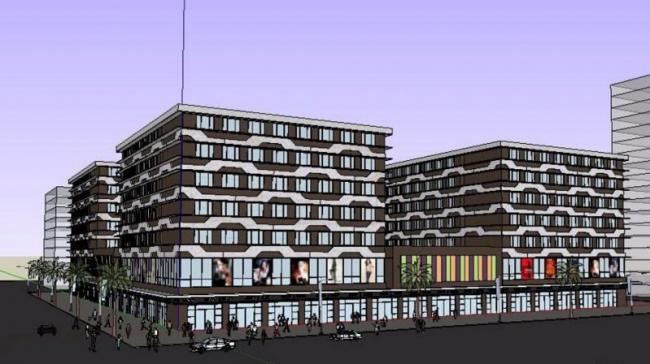 Sketchup商业模型|多层商业街,现代风格 Sketchup商业模型|多层商业街,现代风格