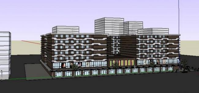 Sketchup商业模型|多层商业街,现代风格 Sketchup商业模型|多层商业街,现代风格