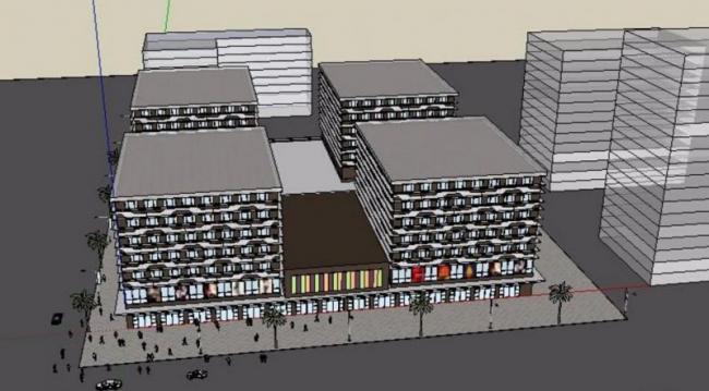 Sketchup商业模型|多层商业街,现代风格 Sketchup商业模型|多层商业街,现代风格