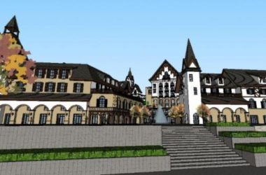 Sketchup商业模型|多层农庄会所，古典风格-BIM建筑网