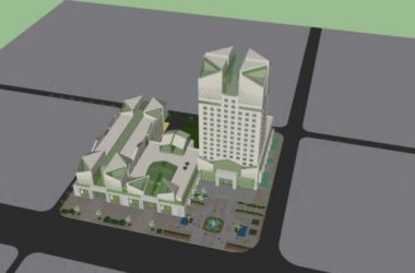 Sketchup综合体模型|多高层商业综合体,现代风格-BIM建筑网