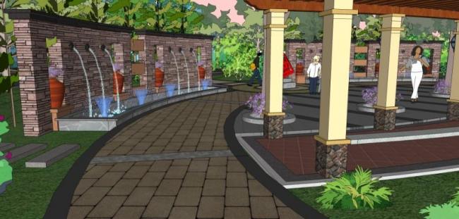 Sketchup景观模型|住宅景观,现代风格 Sketchup景观模型|住宅景观,现代风格