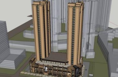 Sketchup住宅模型|高层住宅楼,底层商业,居住建筑,古典风格-BIM建筑网
