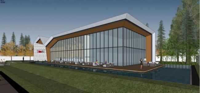 Sketchup商业模型|售楼处,现代风格 Sketchup商业模型|售楼处,现代风格