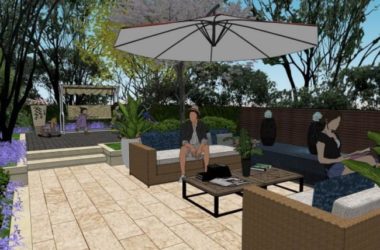 Sketchup景观模型|住宅花园景观,现代风格-BIM建筑网