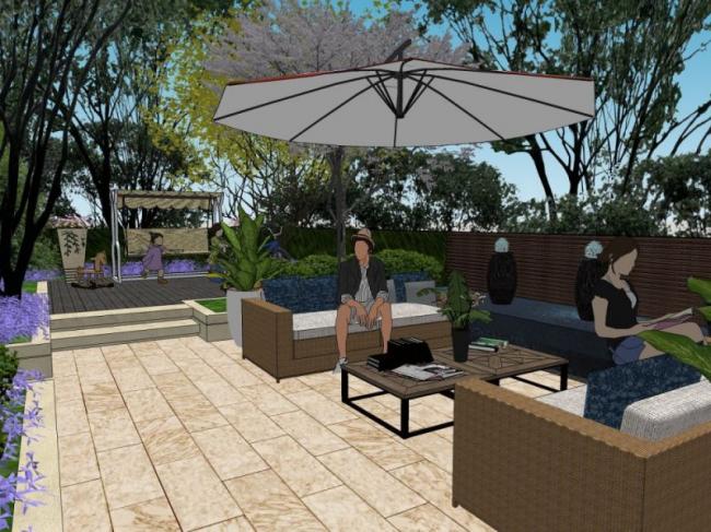 Sketchup景观模型|住宅花园景观,现代风格 Sketchup景观模型|住宅花园景观,现代风格