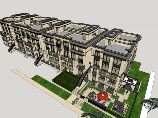 Sketchup景观模型|住宅花园景观,现代风格 Sketchup景观模型|住宅花园景观,现代风格