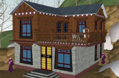 Sketchup住宅模型|藏式民居,2层-BIM建筑网
