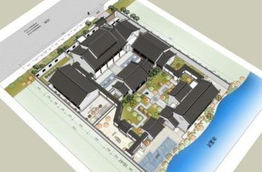 Sketchup商业模型|多层会所，现代中式风格-BIM建筑网