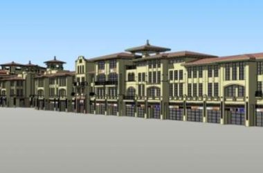 Sketchup商业模型|小区商业街，多层，西班牙古典风格-BIM建筑网