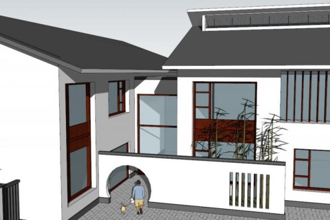 Sketchup商业模型|会所,现代中式风格 Sketchup商业模型|会所,现代中式风格