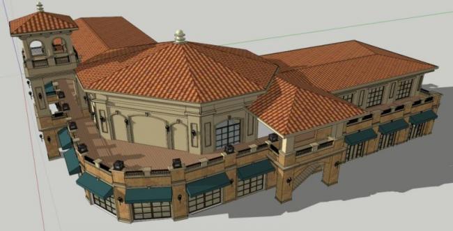 Sketchup商业模型|餐厅,意大利古典风格 Sketchup商业模型|餐厅,意大利古典风格