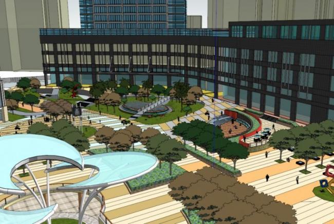 Sketchup商业模型|多层商业中心,现代风格 Sketchup商业模型|多层商业中心,现代风格