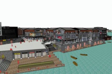 Sketchup商业模型|多层商业街，现代中式风格-BIM建筑网