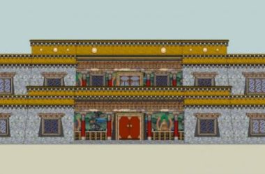 Sketchup文化模型|多层活动中心,文化建筑,藏式风格-BIM建筑网