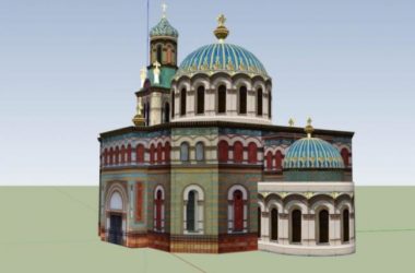 Sketchup文化模型|多层教堂,文化建筑,古典风格-BIM建筑网