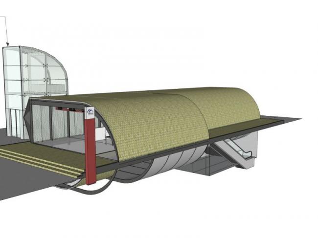 Sketchup车站路桥|地铁站出入口,现代风格 Sketchup车站路桥|地铁站出入口,现代风格