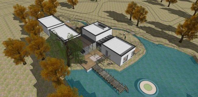 Sketchup商业模型|低层会所,现代风格 Sketchup商业模型|低层会所,现代风格