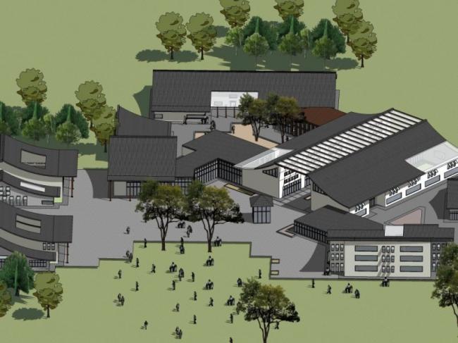 Sketchup住宅模型|多层住宅,现代中式风格 Sketchup住宅模型|多层住宅,现代中式风格