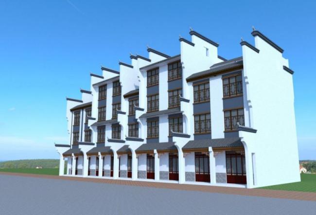Sketchup住宅模型|徽派住宅,多层住宅 Sketchup住宅模型|徽派住宅,多层住宅