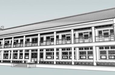 Sketchup住宅模型|仿古住宅,中式风格-BIM建筑网