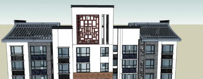 Sketchup住宅模型|高层住宅,现代中式风格 Sketchup住宅模型|高层住宅,现代中式风格