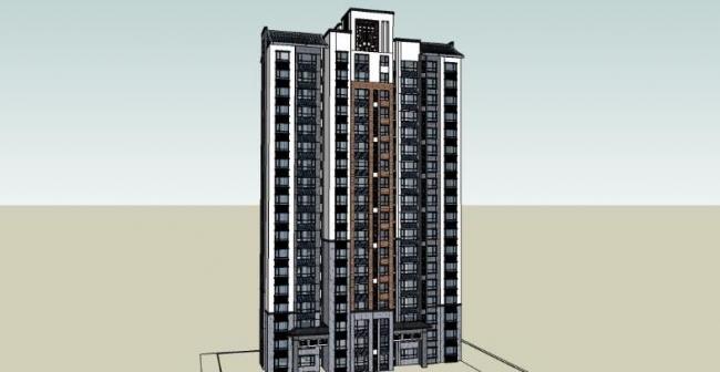 Sketchup住宅模型|高层住宅,现代中式风格 Sketchup住宅模型|高层住宅,现代中式风格