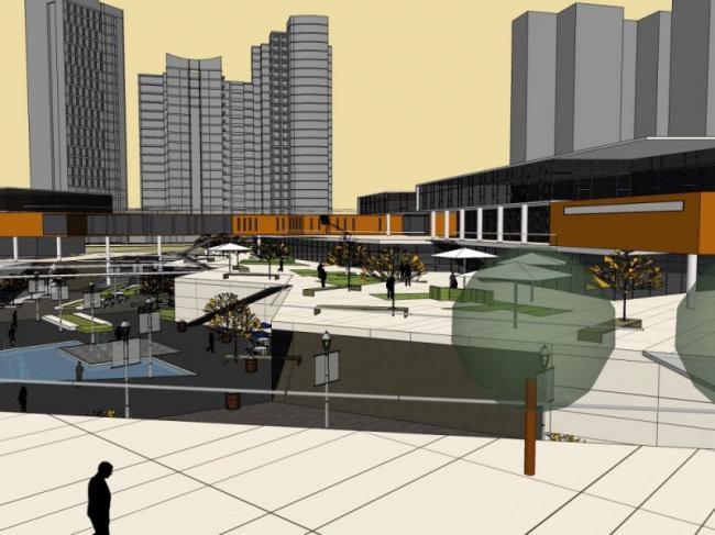 Sketchup商业模型|多层商业中心,现代风格 Sketchup商业模型|多层商业中心,现代风格