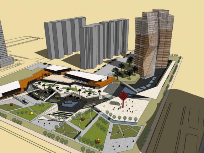 Sketchup商业模型|多层商业中心,现代风格 Sketchup商业模型|多层商业中心,现代风格