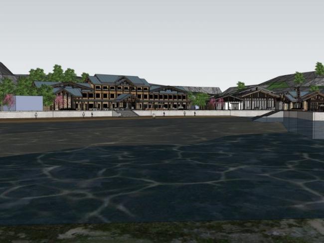 Sketchup商业模型|餐厅,现代中式风格 Sketchup商业模型|餐厅,现代中式风格