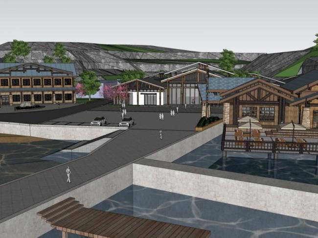 Sketchup商业模型|餐厅,现代中式风格 Sketchup商业模型|餐厅,现代中式风格