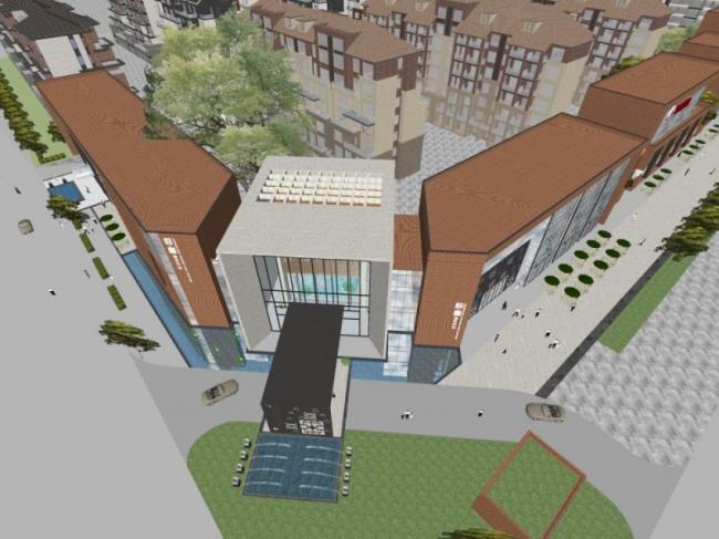 Sketchup商业模型|多层商业街,现代风格 Sketchup商业模型|多层商业街,现代风格