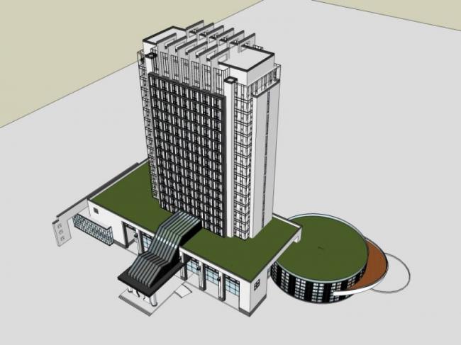 Sketchup酒店模型|高层酒店,现代风格 Sketchup酒店模型|高层酒店,现代风格
