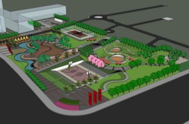 Sketchup景观模型|公园景观,现代风格-BIM建筑网