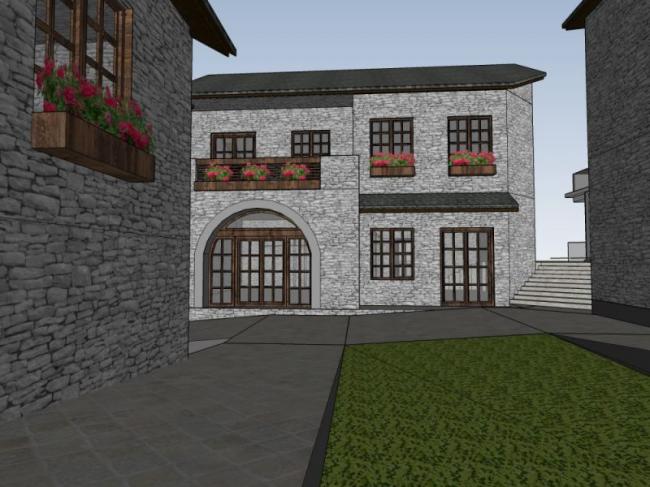 Sketchup商业模型|多层会所,现代中式风格 Sketchup商业模型|多层会所,现代中式风格