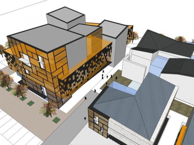 Sketchup商业模型|多层商业街,现代风格 Sketchup商业模型|多层商业街,现代风格